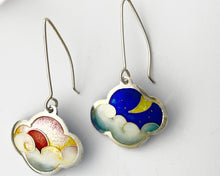 Load image into Gallery viewer, Sunrise Moonrise Cloisonné Earrings
