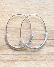 Load image into Gallery viewer, Sterling hoop earrings