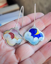 Load image into Gallery viewer, Sunrise Moonrise Cloisonné Earrings