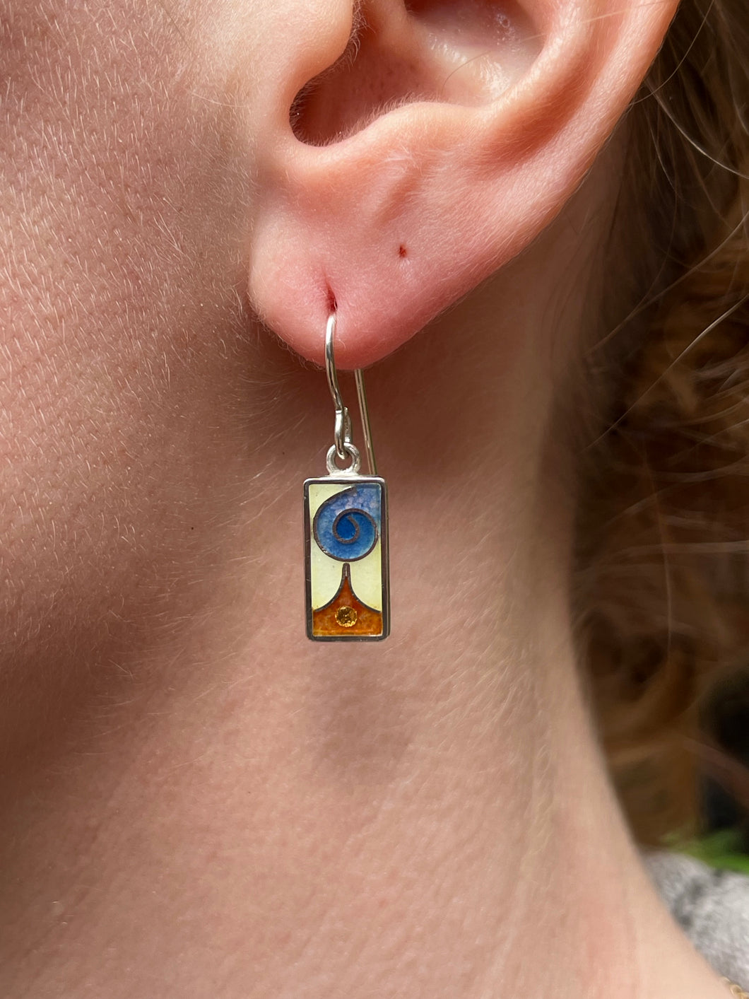 Sunrise drop earrings