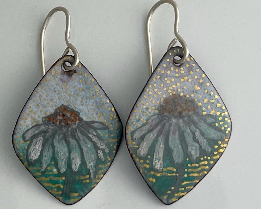 Coneflower earrings