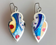 Load image into Gallery viewer, Two suns abstract earrings
